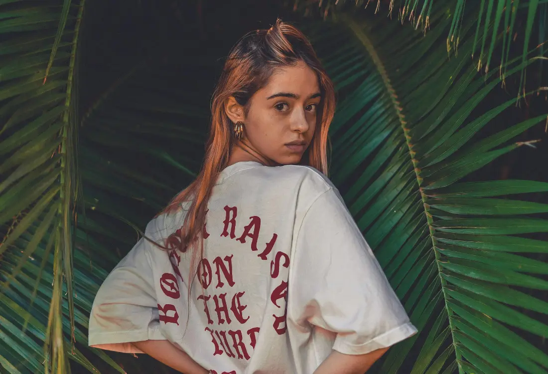 Fashion line 101: from bold typography prints like the one in the picture to more minimalistic styles, there are some questions that can help you figure out what kind of clothing line you want to start.